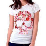 Maglietta Teschio Rock N Roll Forever - 100% Cotone, Stampa A Base D'Acqua, Ultra Resistente Ai Lavaggi, Personalizzabile - 3