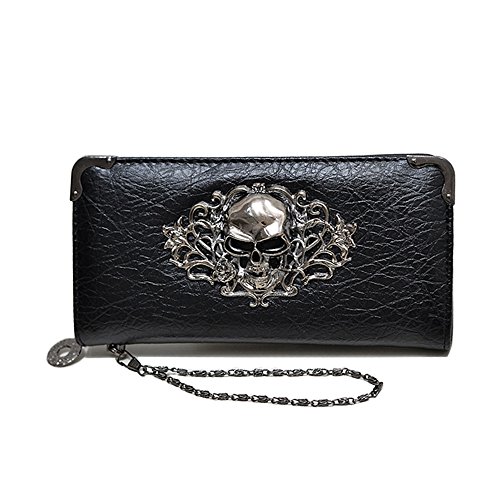 Borsa a tracolla multiuso in pelle con teschio vintage gotico steampunk spalla in vita gamba rivetto marsupio borsa a tracolla gamba borsa